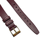 Burgundy color quality calf leather watch band strap open end -13mm