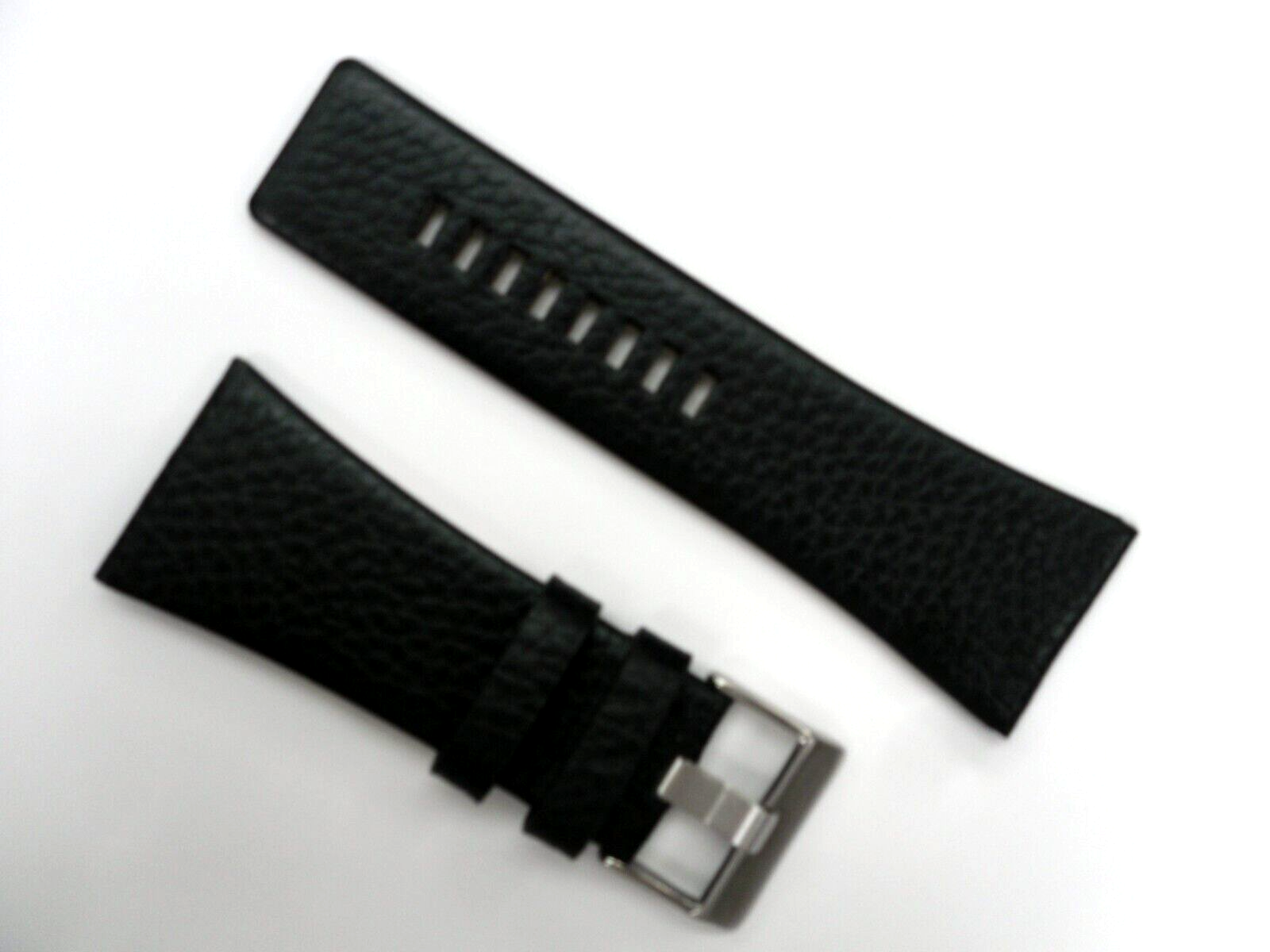 Watch Band Genuine Leather Black/ brown   26mm-34 mm