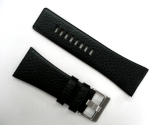 Watch Band Genuine Leather Black/ brown   26mm-34 mm