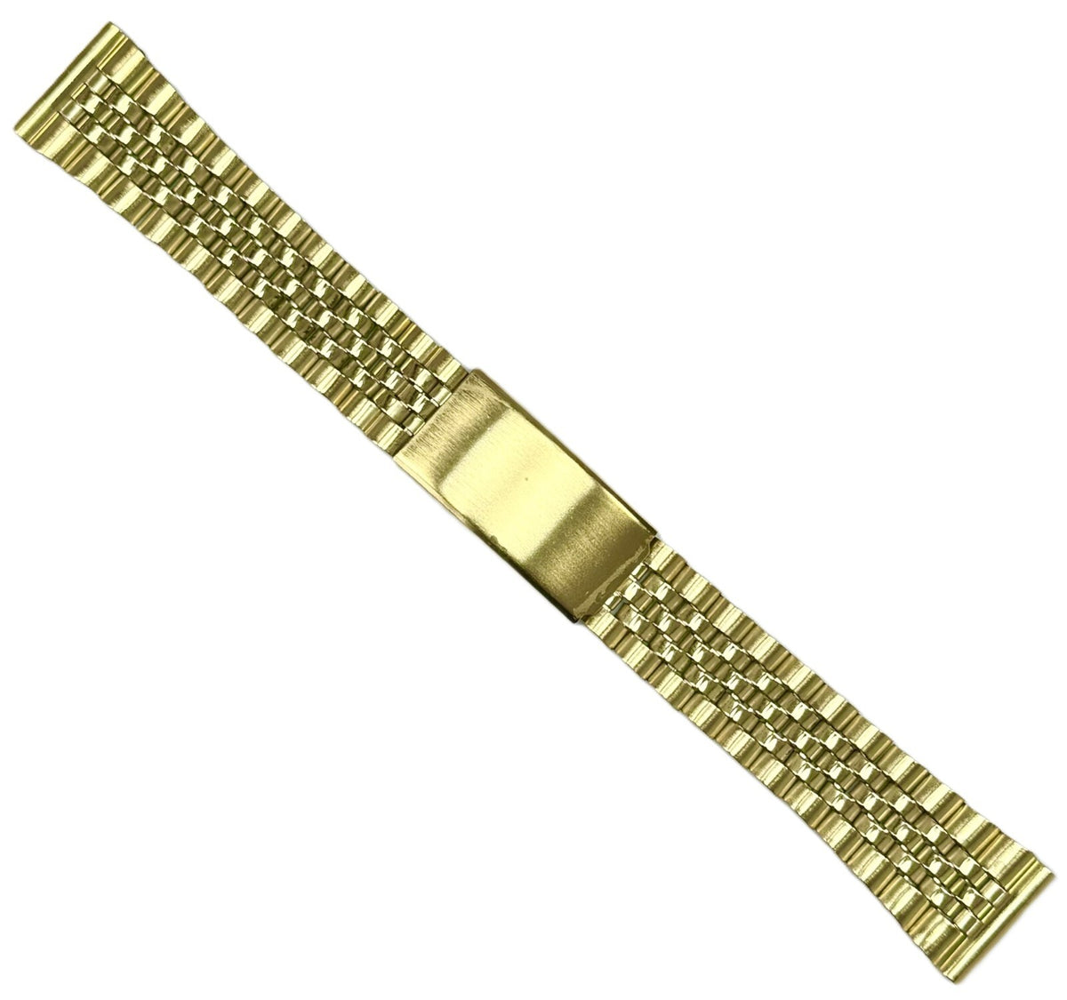 Lot of 5 pcs, 16MM Classic Jubilee Gold Tone Metal Band w/ Regular Fold Clasp