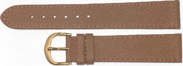 Lot of 6 Watch Bands Flat Genuine Leather 18mm,20mm L.Brown (Tan) ( A1 Quality)