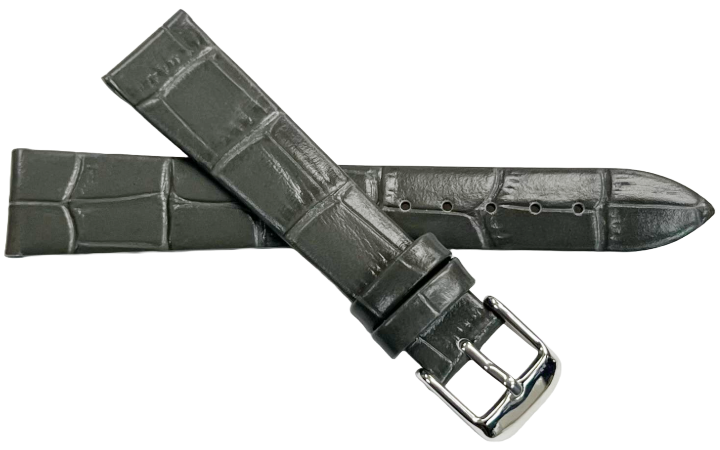 Multi-Color Leather Watch Band Size (20✖18)mm Flat Unstitched Alligator Grain