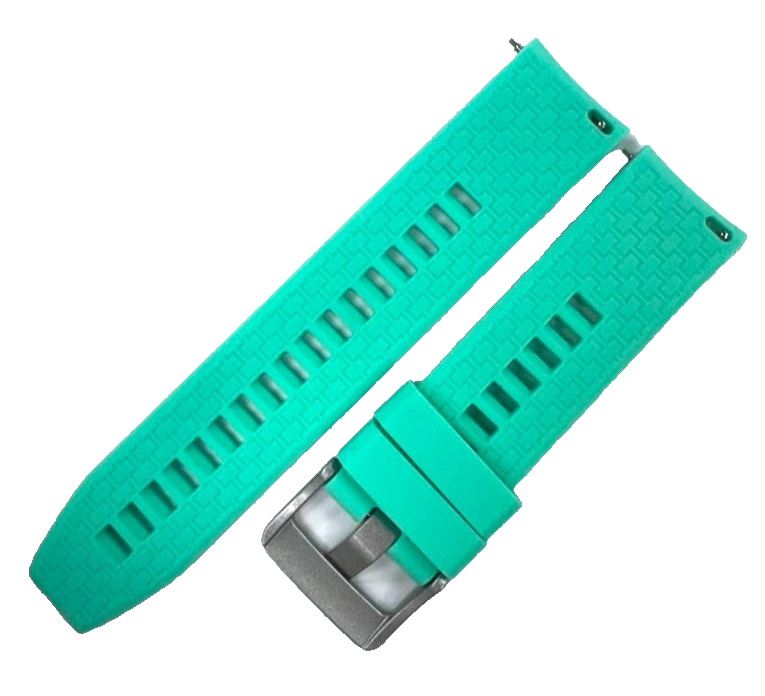 22 MM Rubber Silicone Sports Watch Band Quick Release Pin Mint Green Color