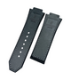 MATTE DARK GREY SUEDE LEATHER WATCH BAND FOR HUBLOT WATCHES OF SIZE 29X24MM