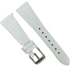 New Watch Band White Genuine Leather Alligator Grain (Flat, Short) 20x16MM