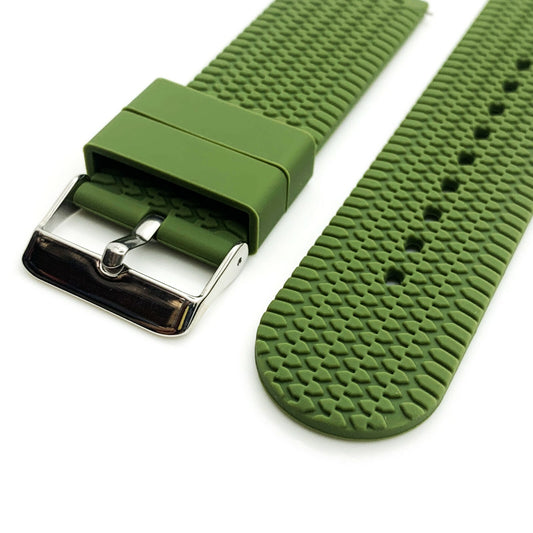 Silicone Watch Band for Sports Watches 13 Colors 18 / 20 / 22 / 24 MM Size