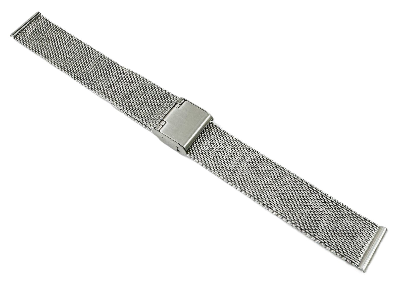 18mm Silver Color Timeless Milanese Mesh Stainless Steel Watch Band