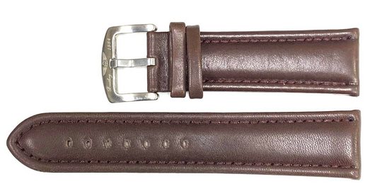 GENIUNE LEATHER WATCH BAND STRAP D.BROWN FOR BREITLING NAVITIMER CHRONOMAT 24MM