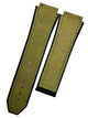 PLAIN LEATHER RUBBER WATCH BAND FOR HUBLOT WATCHES OF SIZE 19X22MM