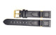 Watch Band Genuine Leather Plain With Stiches Of BLACK/D.BROWN Of Size 16,18MM