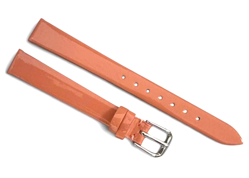 12mm Time King pink Genuine Leather Watch Strap Band