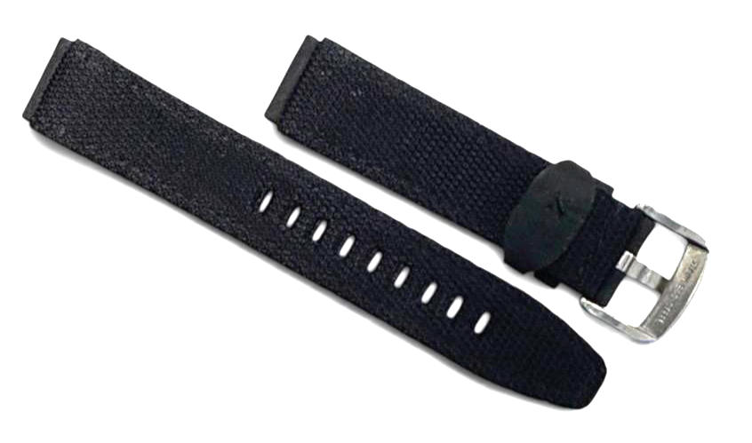 Bandini Leather Racing Watch Band Rally Strap Black color- 18mm