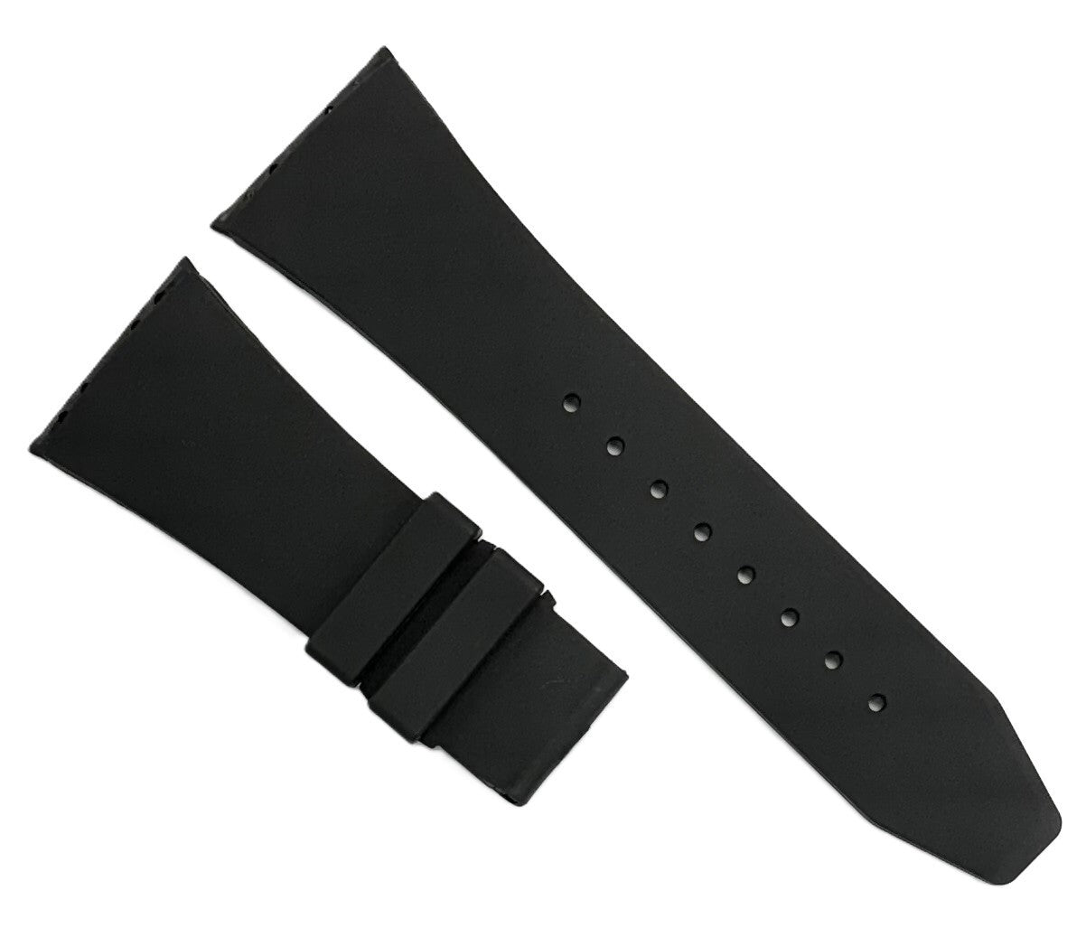 28mm Black Rubber, Replacement Watch Band for Givenchy Watches