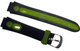 13MM RUBBER WATCH BAND BLACK & GREEN COLOR DESIGN
