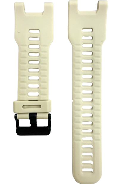 26mm Offwhite Rubber Watch Strap Band w/ Buckle & Tools