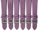 Watch Band Genuine Leather Purple Lizard Grain Flat 24*18mm,Lot of 6 bands