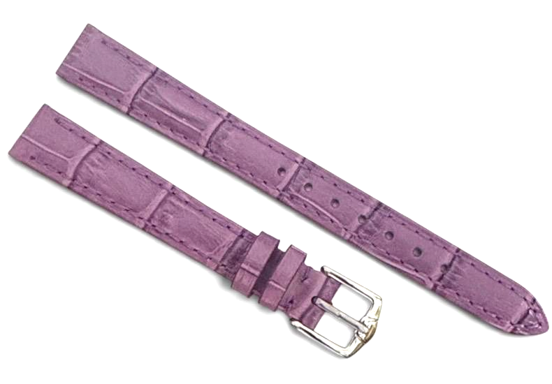 12mm Purple Designer Alligator Genuine Leather Watch Strap Band