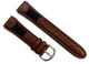 Leather Fabric Watch Band Strap Brown color -20mm