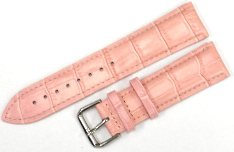 Watch Band Genuine Leather 16,18,20,22,24MM Pink Padded (Excellent Quality)