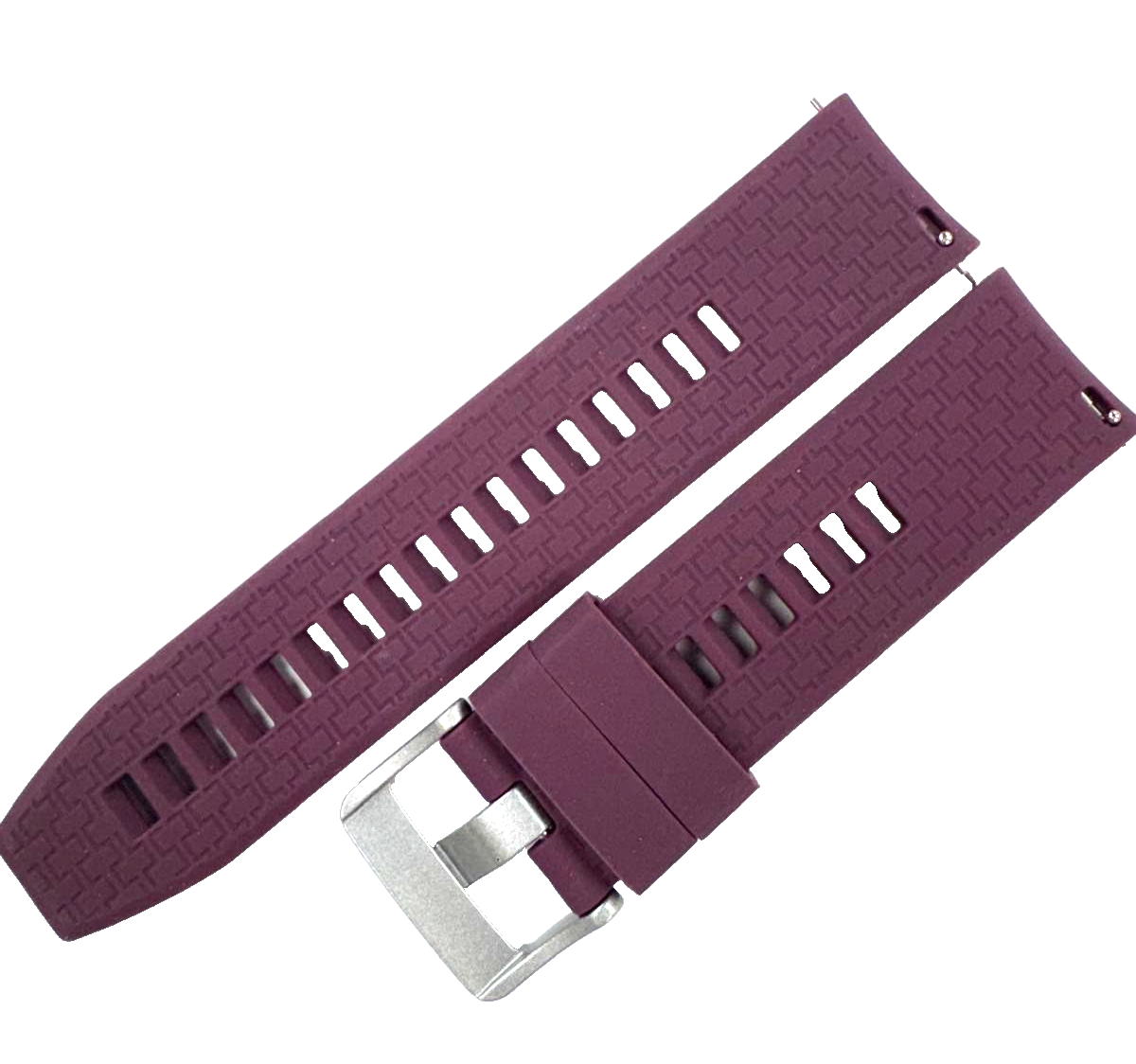 22 MM Rubber Silicone Sports Watch Band Quick Release Pin Purple Color