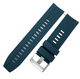 22 MM Rubber Silicone Sports Watch Band Quick Release Pin Peacock Blue Color