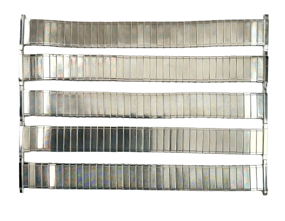 5 Pcs of Bands, 16-21 MM Silver Tone Stretch Watch Band Stainless Steel