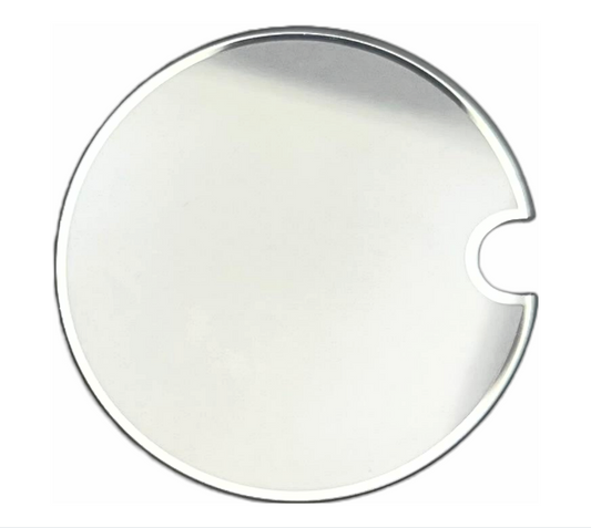 Mineral Crystal Diesel Round Flat w/1 cut out Round Silver Trim (52.8×1.74)mm