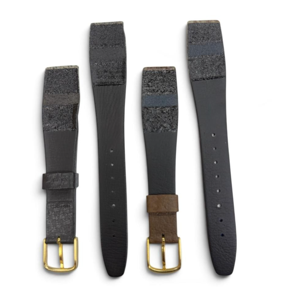 20mm LADIES BROWN GENUINE SADDLE LEATHER WATCH BAND -OPEN END