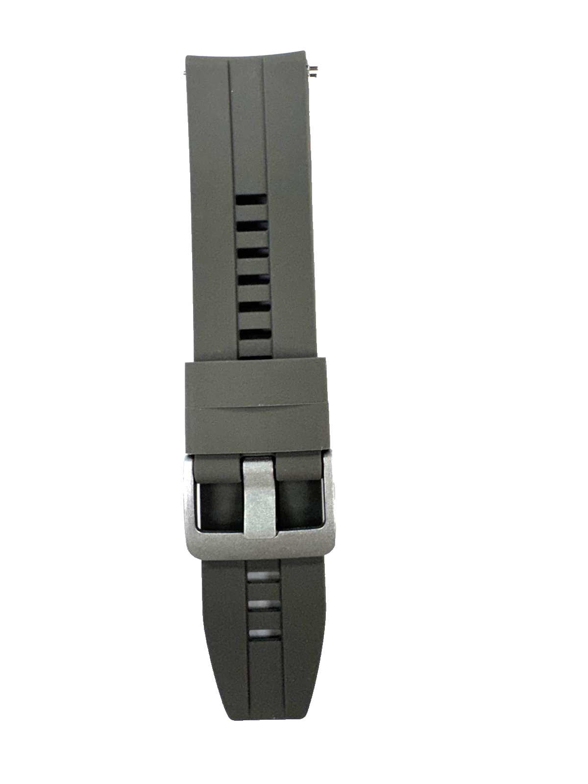 22 MM Rubber Silicone Sports Watch Band Quick Release Pin Gray Color