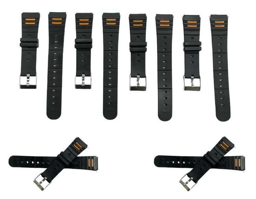 Water Resistant PVC Sport Watch Band Strap 16mm Fits Timex, Casio and others