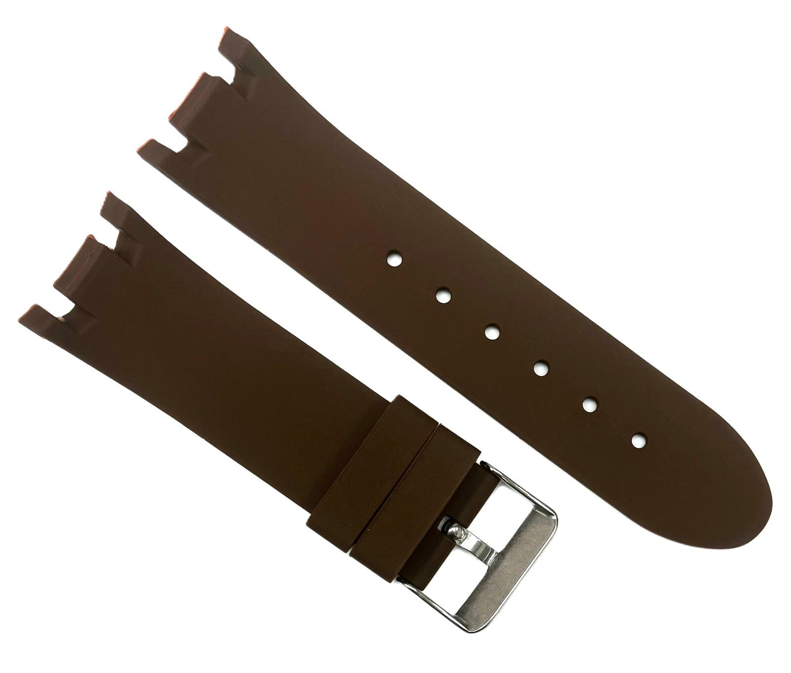 24mm Brown Color Silicon Rubber Replacement Watch Band for JOE RODEO Master
