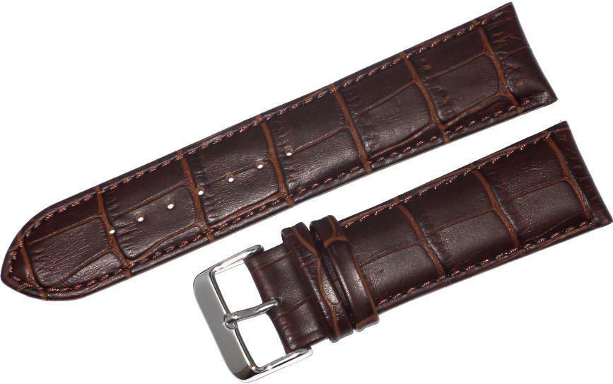 Watch Band Genuine Leather Alligator Grain Brown Padded 12mm to 30mm(A1 Quality)