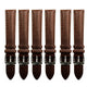 Lot of 6 Watch Bands Brown Genuine Leather Lizard Grain Padded  A1 Quality