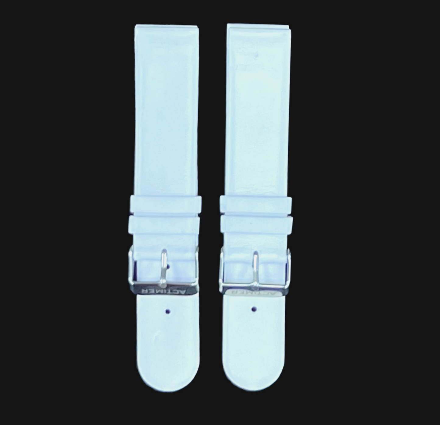 White 20MM Unstitched Genuine Leather Watch Band Strap with Plain Smooth Finish