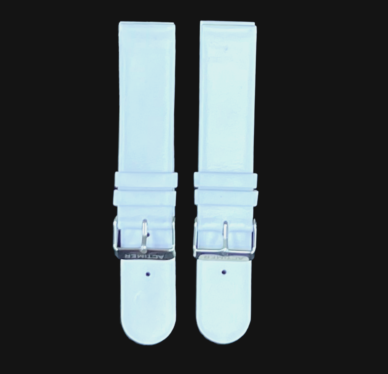 White 20MM Unstitched Genuine Leather Watch Band Strap with Plain Smooth Finish