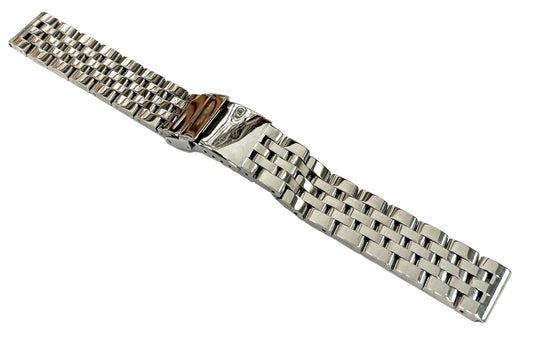 22mm Replacement S/S Watch Band for BREITLING Watches, Solid Straight-End Links