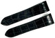 WATCH LEATHER BAND STRAP FOR CARTIER SANTOS 100XL 23MM BLACK WATCH 38MM TOP QLTY