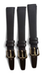 (SET OF 3) D.Brown 14MM FLAT LEATHER STRAP BAND FOR WATCH gold Buckle