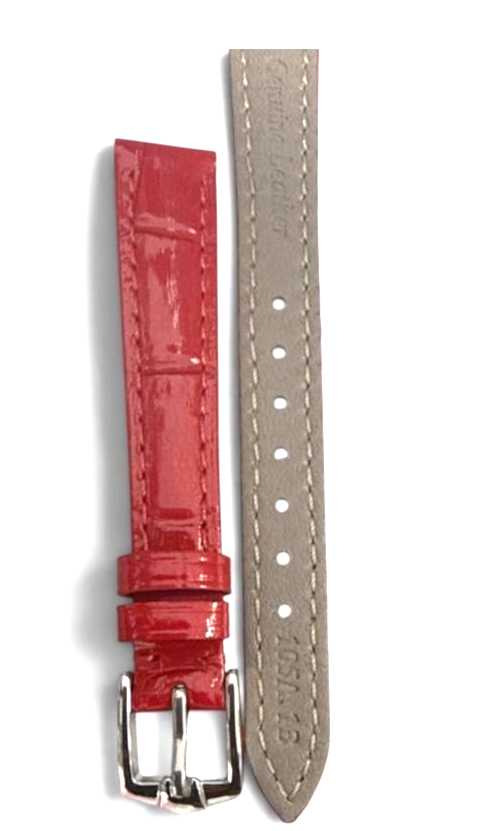 12mm Red Designer Alligator Genuine Leather Watch Strap Band