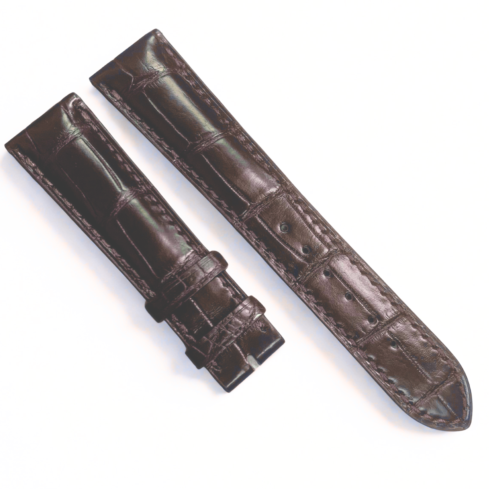 Genuine Patek Philippe Brown Leather Watch Band - 21mm x 16mm