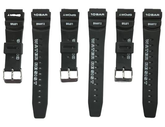 Water Resist Diving Sport PVC Watch Band 20mm Fits Timex Casio and Others