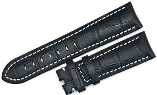 Watch Band Genuine Leather Black Alligator fit PANERAI 22,24,26mm (High Quality)