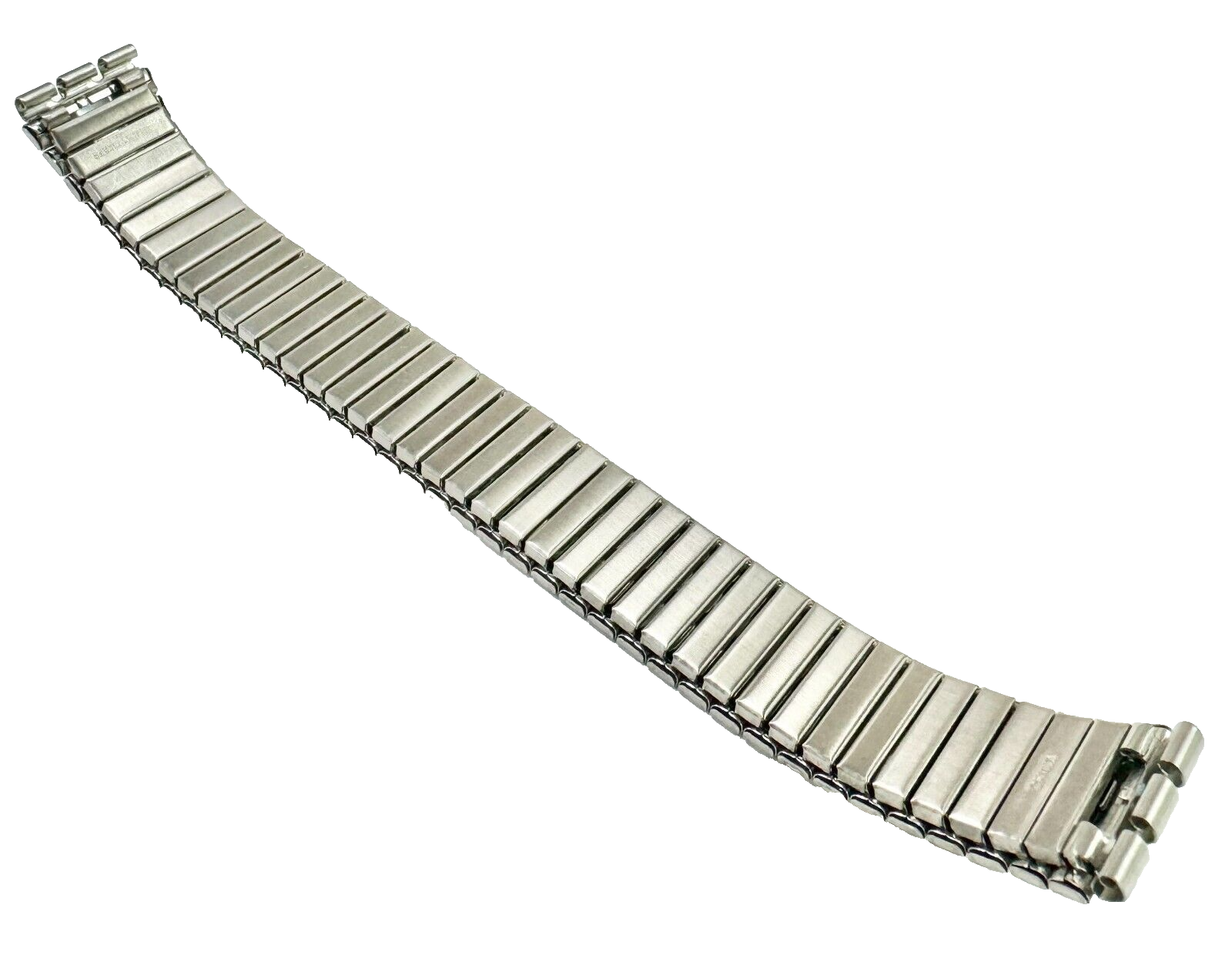 5 Pcs of Bands, 17 MM Silver Tone Stainless Steel Stretch Watch Band