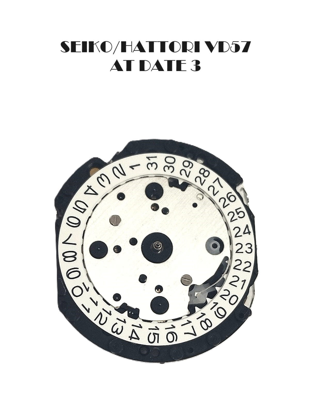 Watch Movement Quartz ,Hattori VD57 Date at 3 Chronograph Japan 