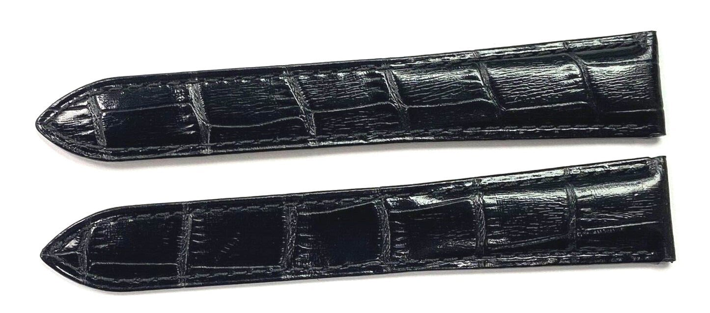 Watch Band Genuine Leather Alligator Grain fit Cartier Watch 19X16MM