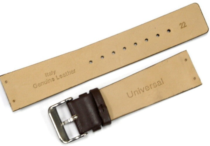 Genuine Leather Band fits Skagen Men's Watch Black & Brown Flat 22MM