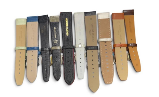 LOT OF 10 WATCH BANDS MIX SIZE STYLE AND COLORS 18/20mm