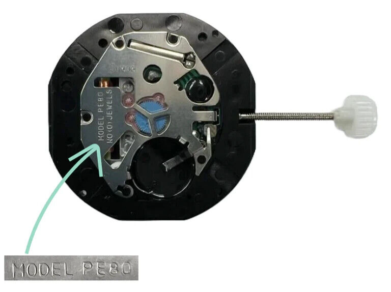 Sunon Chinese Multi Eye Watch Movement PE801 3H and 3EYES Overall Height: 4.9mm