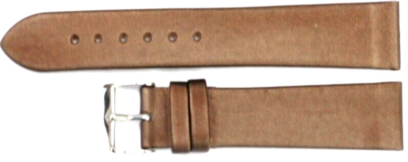 Lot of 6Pcs Watch Bands Dark Brown Genuine Leather (Flat) 20MM  for Men Watches