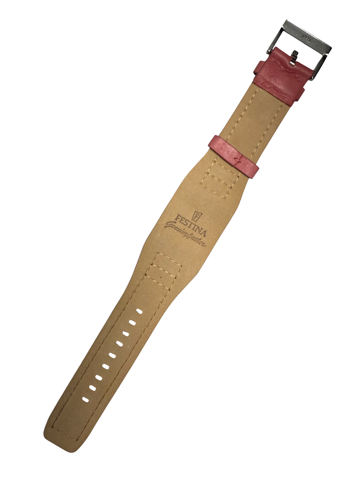 22mm Genuine Leather Peach Watch Band Compatible with Fossil & Guess
